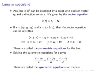 Lesson 4: Lines, Planes, and the Distance Formula