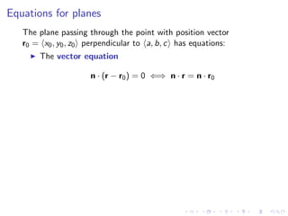 Lesson 4: Lines, Planes, and the Distance Formula