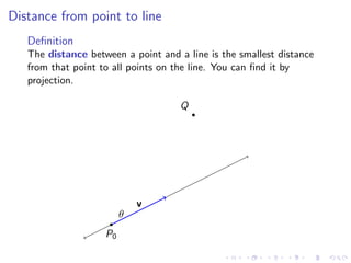 Lesson 4: Lines, Planes, and the Distance Formula
