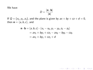 Lesson 4: Lines, Planes, and the Distance Formula