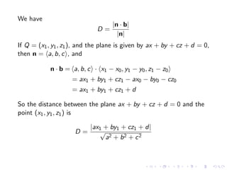 Lesson 4: Lines, Planes, and the Distance Formula