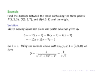 Lesson 4: Lines, Planes, and the Distance Formula