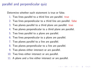 Lesson 4: Lines, Planes, and the Distance Formula