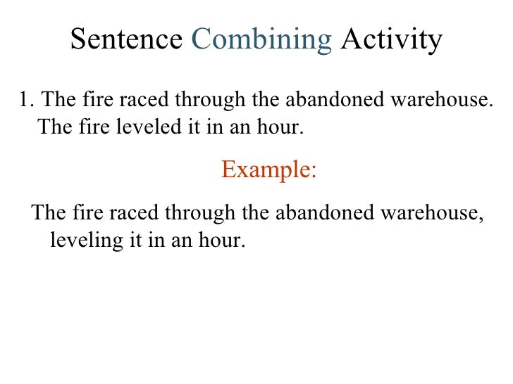 Lesson 4 Sentence Combining