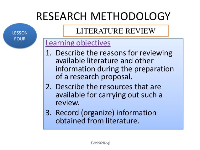 lesson on literature review