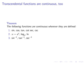 Lesson 5: Continuity