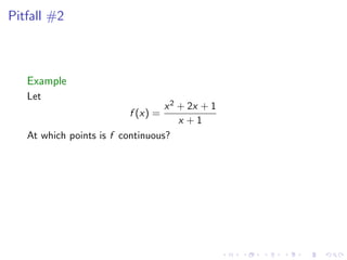Lesson 5: Continuity