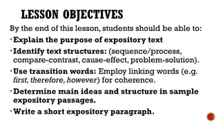 Comprehensive Guide to Expository Text Structures and Writing for Grade ...