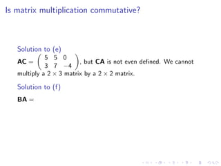 Lesson 5: Matrix Algebra (slides)