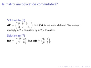 Lesson 5: Matrix Algebra (slides)