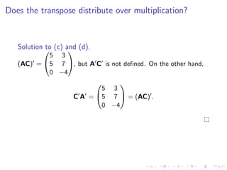 Lesson 5: Matrix Algebra (slides)