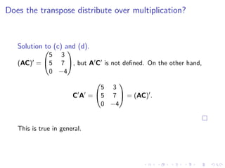 Lesson 5: Matrix Algebra (slides)