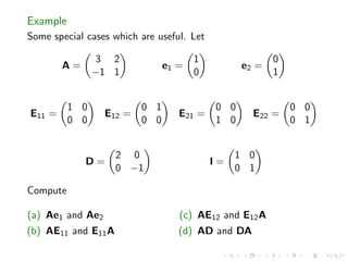 Lesson 5: Matrix Algebra (slides)