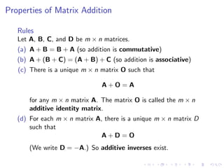 Lesson 5: Matrix Algebra (slides)