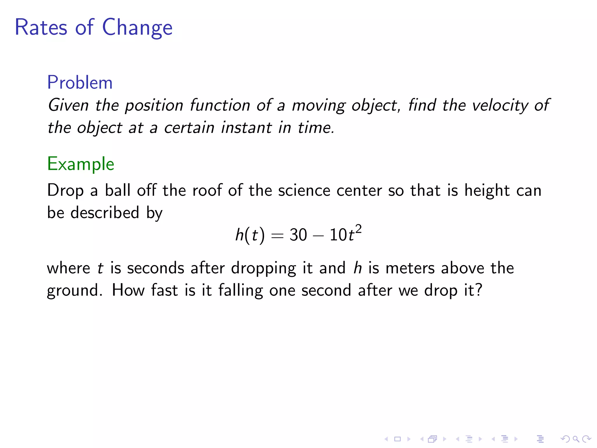 Lesson 5: Tangents, Velocity, the Derivative | PPT