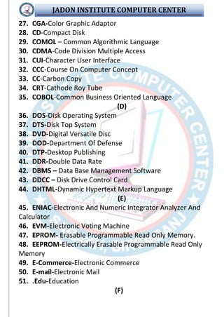 Computer Parts Full Form List A To Z PDF – InstaPDF | atelier-yuwa.ciao.jp