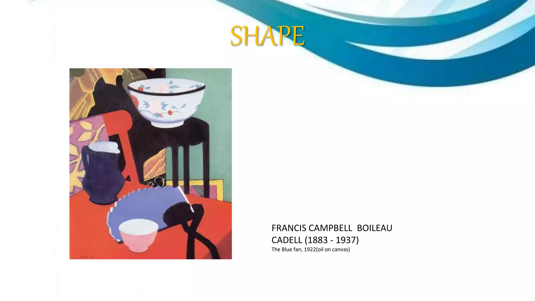 SHAPE
FRANCIS CAMPBELL BOILEAU
CADELL (1883 - 1937)
The Blue fan, 1922(oil on canvas)
 