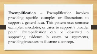 Exemplification Pattern Writing Comprehensive Guide to Writing Expository Essays for Grade 7 Students ...