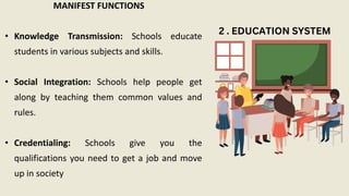 Educational Function understanding social structure and their functions | PDF