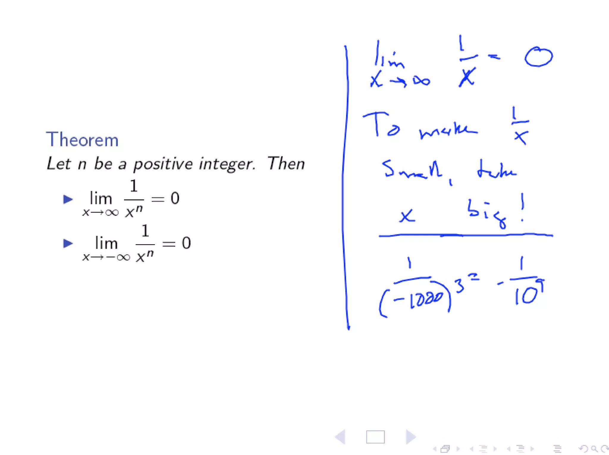 Lesson 7: Limits at Infinity