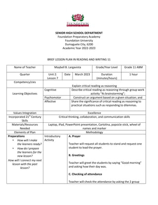 Lesson-7-Sample-LP-in-SHS (1).pdf senior high school | PDF