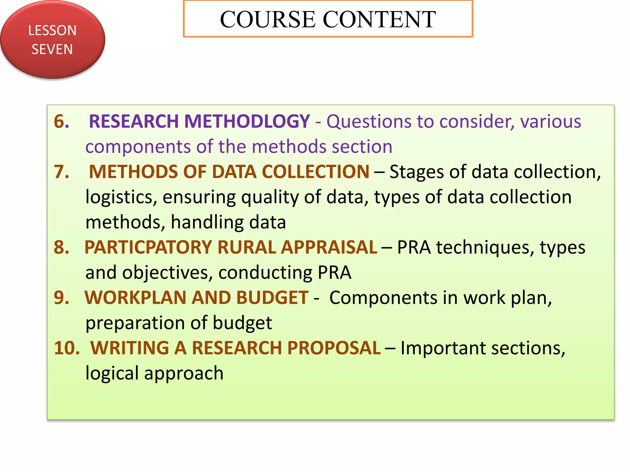 Lesson 7 methods of data collection | PPT
