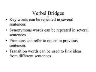 Bridge Verbs Examples Lesson 8: Body Paragraphs | PPT