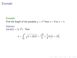 Lesson 8: Curves, Arc Length, Acceleration