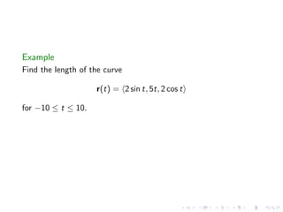 Lesson 8: Curves, Arc Length, Acceleration
