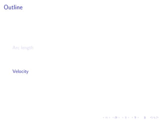 Lesson 8: Curves, Arc Length, Acceleration