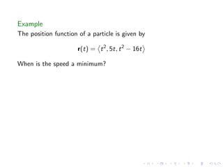 Lesson 8: Curves, Arc Length, Acceleration