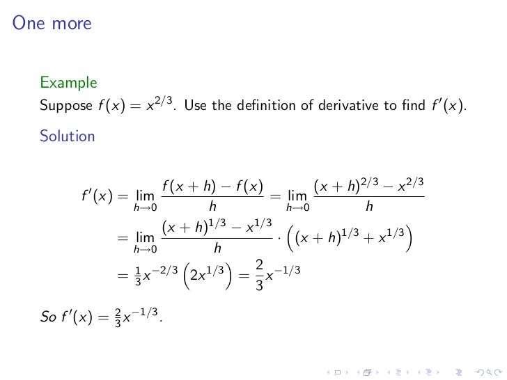 derivative of square root of x