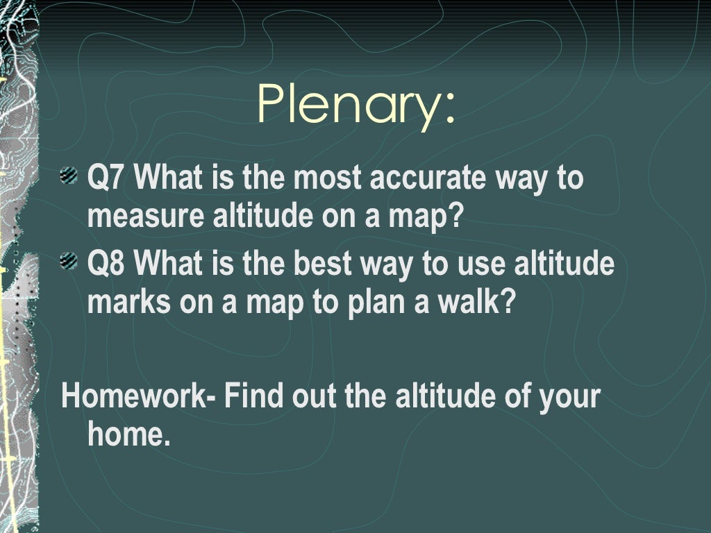 Lesson 9 How Do I Measure Height On A Map