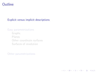 Lesson 9: Parametric Surfaces