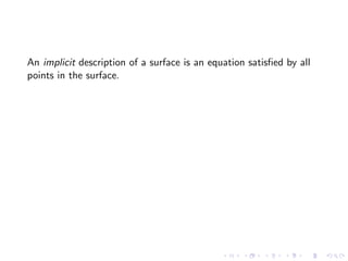 Lesson 9: Parametric Surfaces