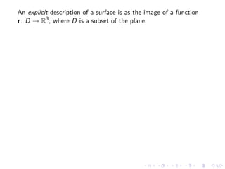 Lesson 9: Parametric Surfaces