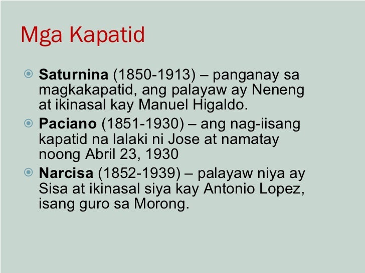 Mga Magulang NI Jose Rizal