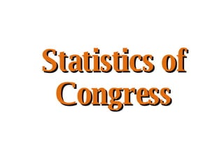 Statistics of Congress 