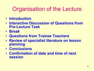 Lesson planning-revision&consolidation