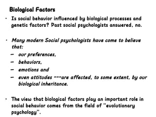 Introduction to Social Psychology ( The Field of Social Psychology) | PDF