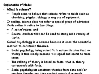 Introduction to Social Psychology ( The Field of Social Psychology) | PDF