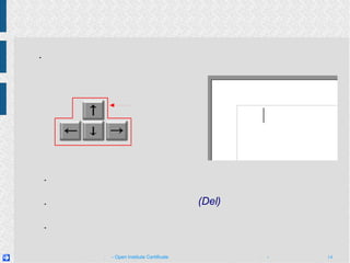 ២ .  ផ្លាស់ទី​ទស្សន៍ទ្រនិច ទៅ​មុខ​អក្សរ  ក  ទី​ពីរ ៣ .  ចុច​គ្រាប់ចុច  លុប   (Del)   ដើម្បី​លុប​អក្សរ  ក  ខាង​ស្ដាំ​ទស្សន៍ទ្រនិច ក ក គ ឃ ង ច ឆ ជ ឈ ញ ១ .  ប្រើ​គ្រាប់ចុច​ព្រួញ ដើម្បី​ផ្លាស់ទី​ទស្សន៍ទ្រនិច  ​ឡើង​លើ ចុះក្រោម ទៅ​ឆ្វេង  និង​ ទៅ​ស្ដាំ ។ ៤ .  វាយ​អក្សរ  ខ  ជំនួស​វិញ គ ឃ ង ខ គ ឃ ង ផ្លាស់ទី​ទស្សន៍ទ្រនិច ទស្សន៍​ទ្រនិច គ្រាប់​ចុច​ព្រួញ 