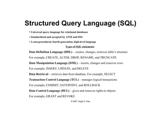 Lesson 01 - Introduction to SQL | PPT