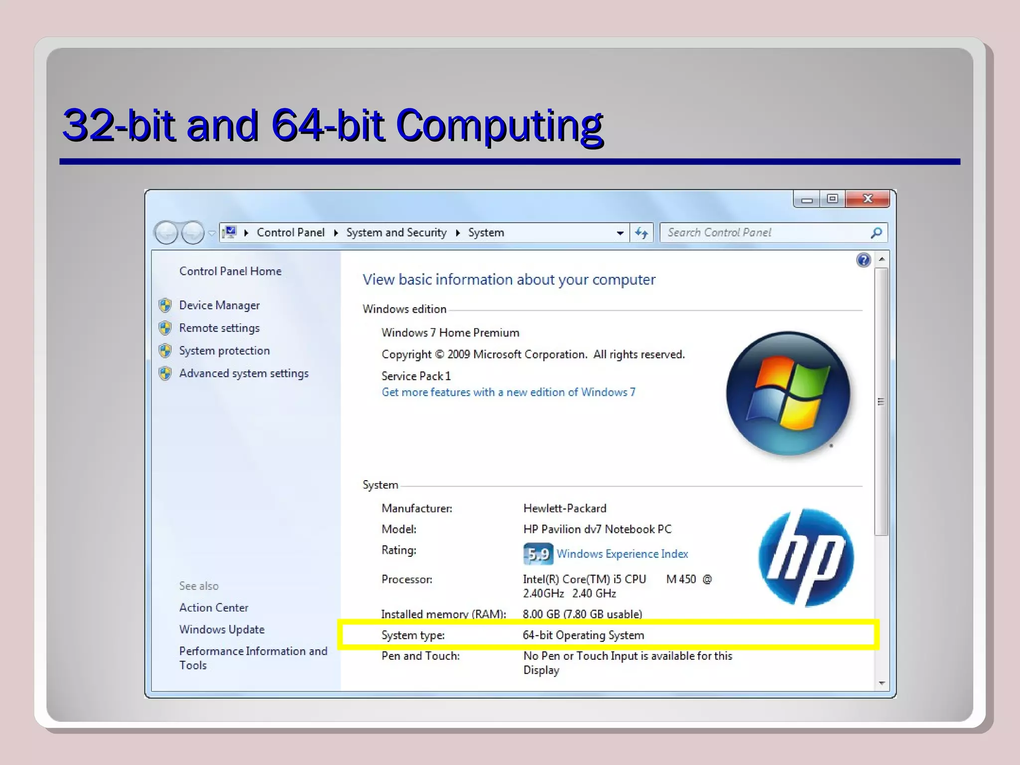32-bit and 64-bit Computing32-bit and 64-bit Computing
 