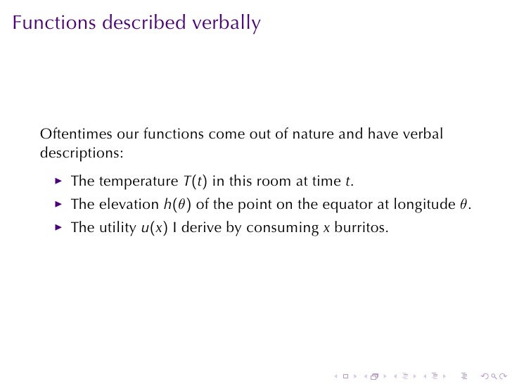 Lesson 1 Functions and their Representations