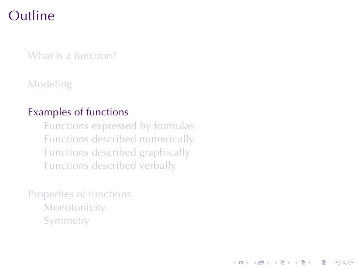 Lesson 1 Functions and their Representations