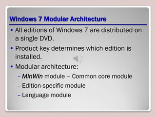 Windows 7 Module Lecture Lesson 1 Windows 7 Configuration | PPSX