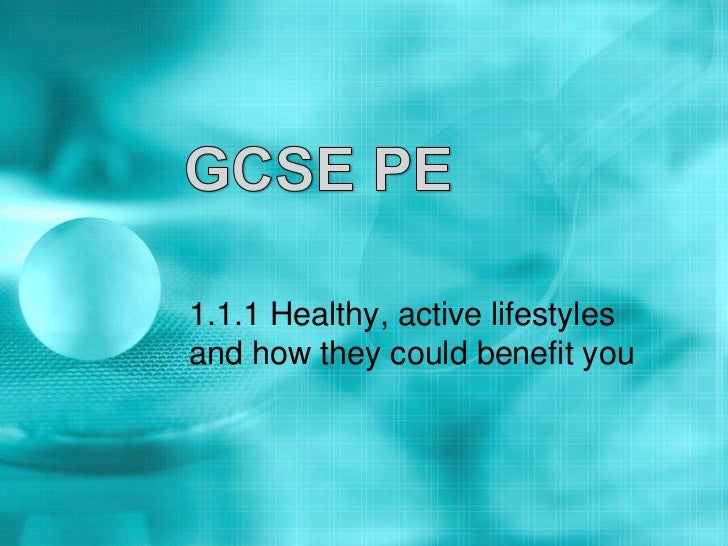 1.1.1 Lesson 2 - categories of a healthy, active lifestyle