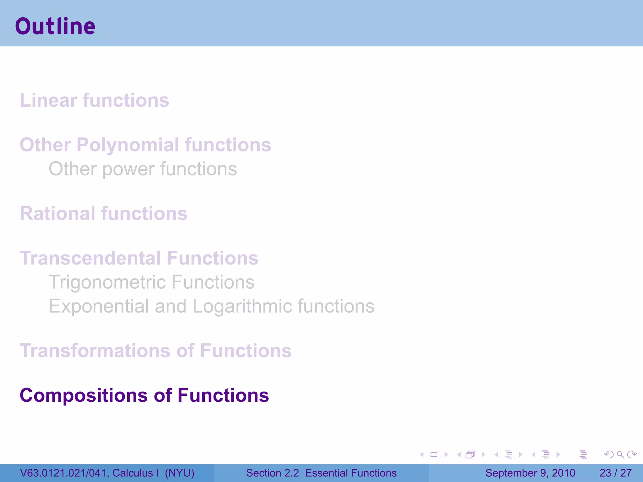 Lesson 2 A Catalog of Essential Functions PPT
