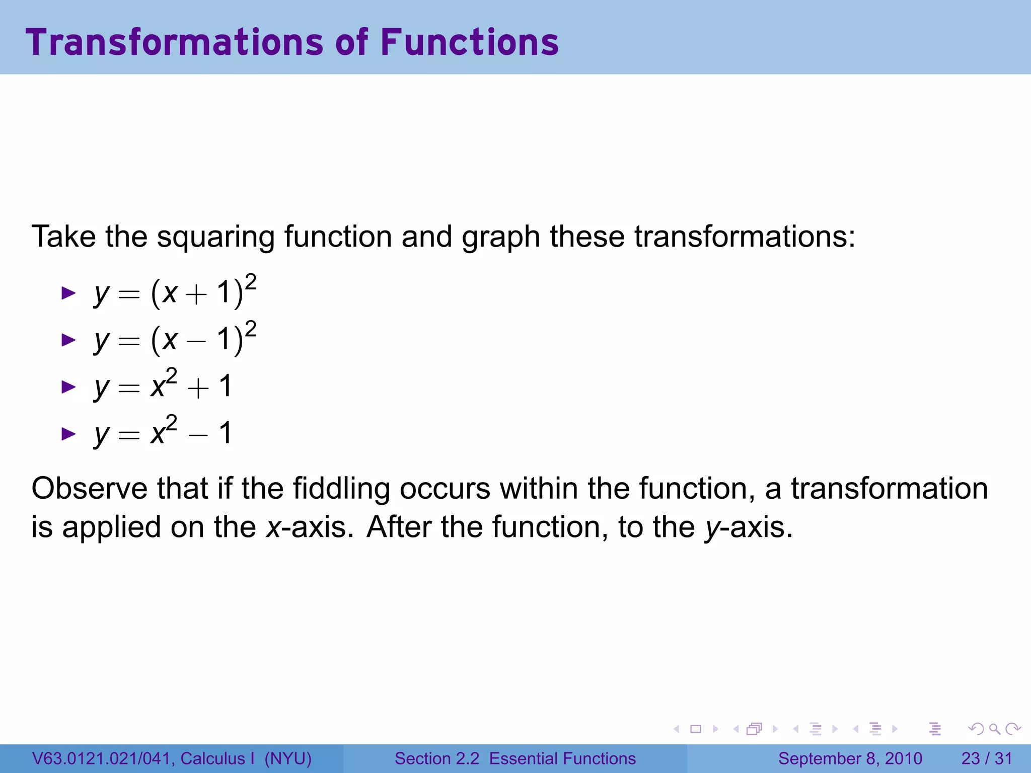 Lesson 2 A Catalog of Essential Functions PPT